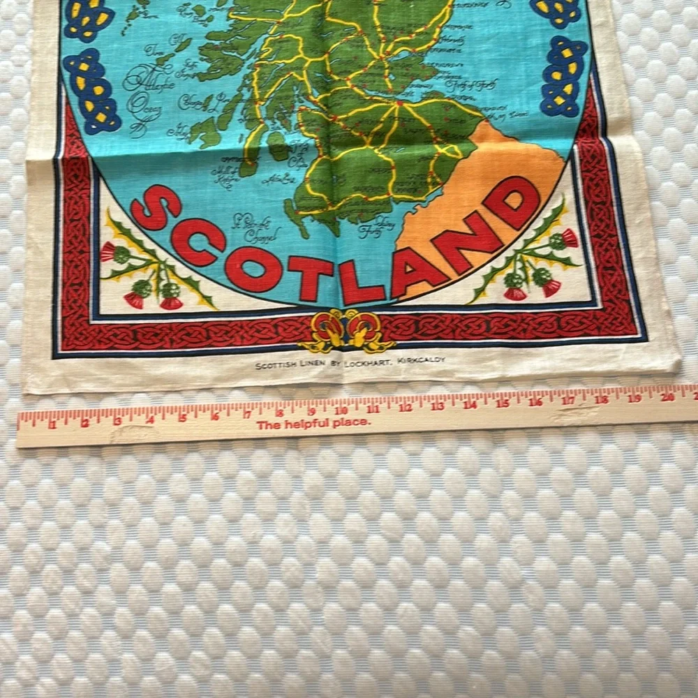 Vintage Lockhart Kirkcaldy Scotland Linen Tea Towel